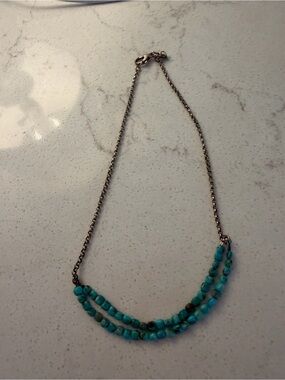 Turquoise Bead Triple-Strand Necklace - Women Jewelry